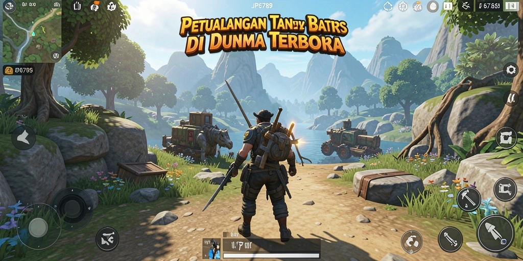 Screenshot utama yang menampilkan gameplay Open World