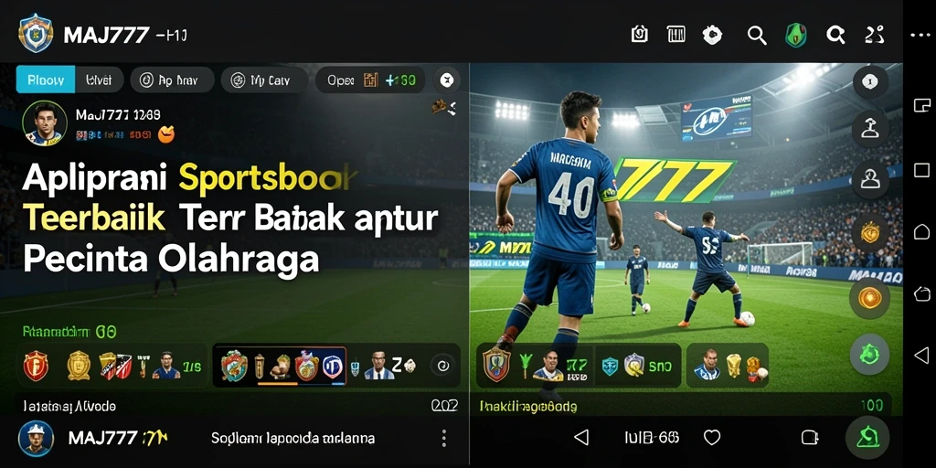 Screenshot utama MAJ777 menampilkan fitur taruhan olahraga yang menarik.