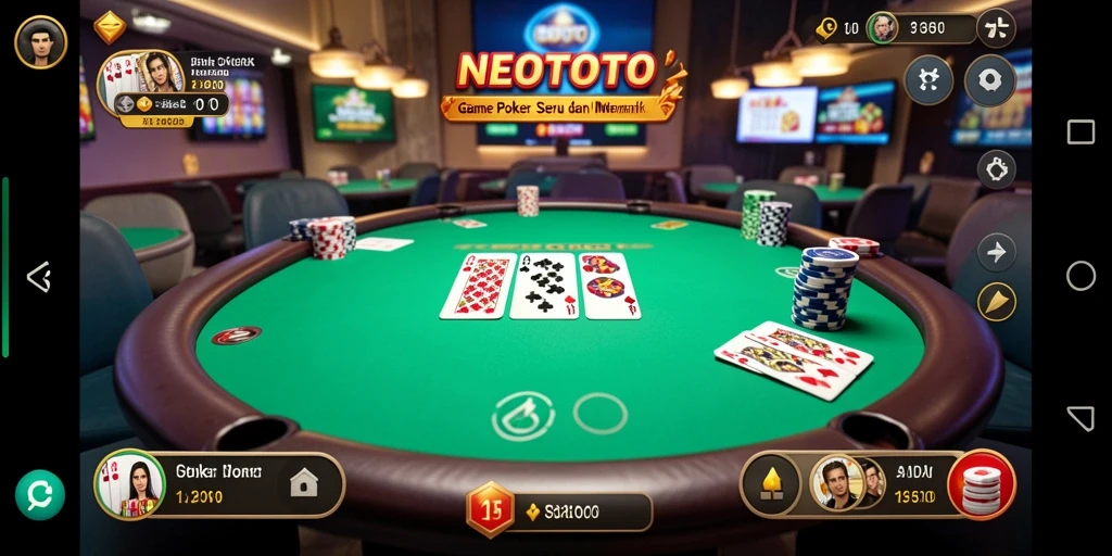 Tampilan aksi seru di permainan Poker NEOTOTO.