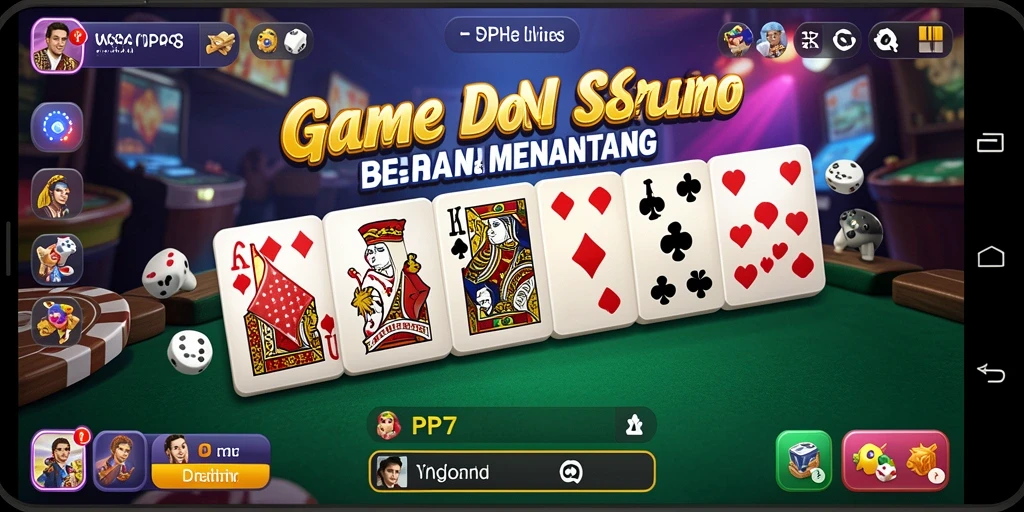 Screenshot utama PP7 menampilkan gameplay Domino yang mengasyikkan.