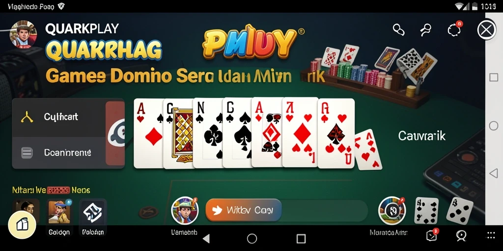Tampilan gameplay seru dalam QUARKPLAY dengan berbagai mode Domino.