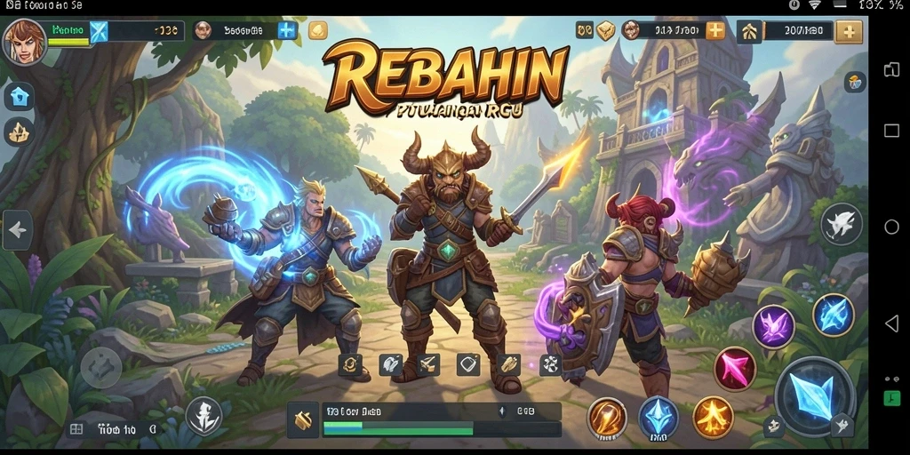 Tampilan gameplay RPG yang memukau di REBAHIN.